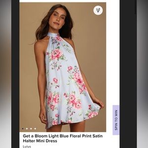 *new with tags* Lulus mini satin floral dress XL